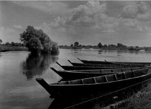 Fischerkähne an der Havel bei Havelberg