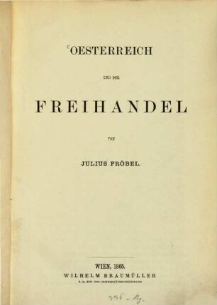 Oesterreich und der Freihandel