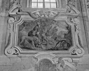 Der heilige Rainer von Pisa mit Löwen