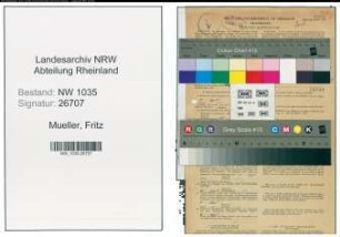 Entnazifizierung Fritz Mueller , geb. 17.02.1903 (Kesselmeister)