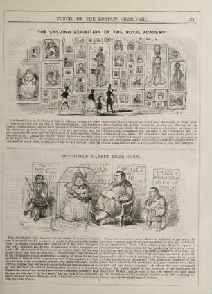 The ensuing exhibition of the Royal Academy; Smithfield Market prize show