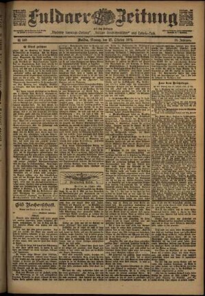 Ausgabe vom Montag, den 27. Oktober 1902.