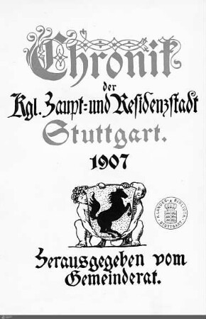 1907: Stadtchronik Stuttgart, 1907