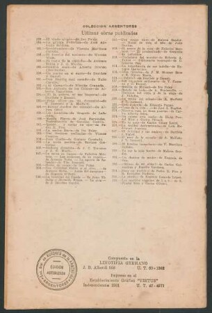 Colección Argentores - Últimas obras publicadas