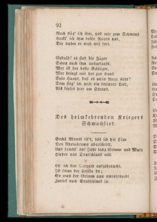 Des heimkehrenden Kriegers Schmachlied.