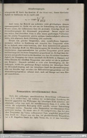 Kennzeichen unvollkommener Gase