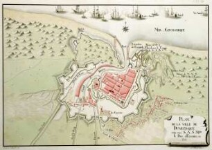 WHK 23 Österreichischer Sukzessionskrieg 1740-1748 bis zum Aachener Frieden: Plan der Belagerung von Dünkirchen, 1746