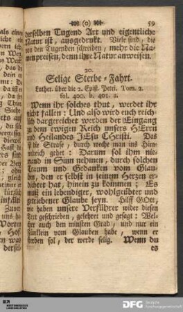 20. Selige Sterbe-Fahrt.