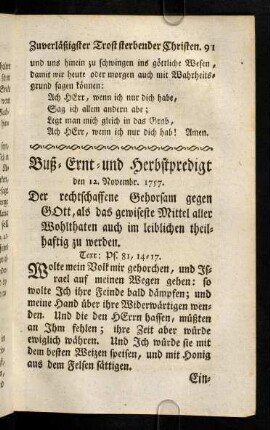 91-96, Text; Auftritt; Eingang; Gebet