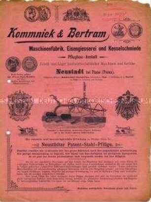 Neustädter Patent-Stahl-Pflüge.