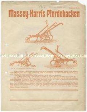 Bodenbearbeitungsgeräte von der Firma Massey-Harris und Co. in Kanada