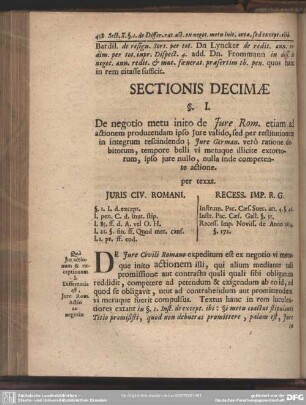 Sectionis Decimae