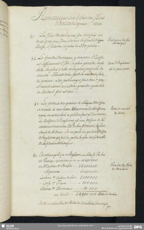 S. 3-28. Remarques sur l’Etat des Iles Britanniques. 1716.