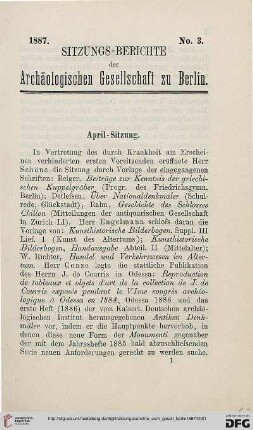 April-Sitzung