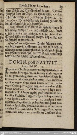 Domin. post Nativitat. Epist. Gal. IV. 1-7
