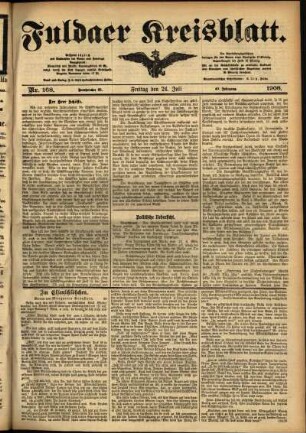 Ausgabe vom Freitag, den 24. Juli 1908.