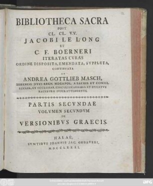 Ps. 2, Vol. 2: De Versionibvs Graecis