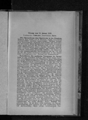 Sitzung vom 12. Januar 1932.