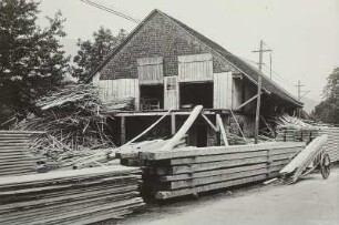 Simonswald-Untersimonswald. Sägewerk am Notschrei. Straßenansicht (Giebelansicht)