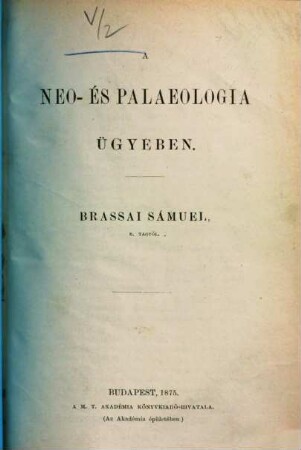 Értekezések a nyelv- és széptudományok köréből. 5. 1875/76, Szám 2