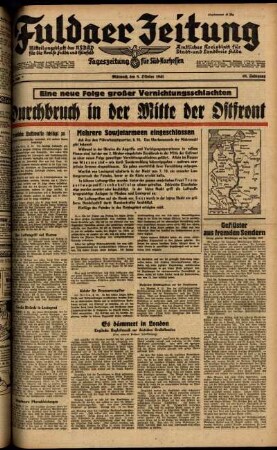 Ausgabe vom Mittwoch, den 08. Oktober 1941.