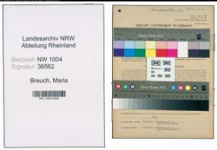Entnazifizierung Maria Breuch , geb. 05.03.1907 (Geschaeftsfuehrerin)