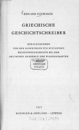 Griechische Geschichtschreiber