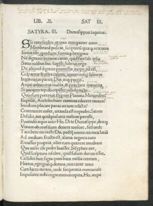 Satyra. III. Damasippus loquitur.