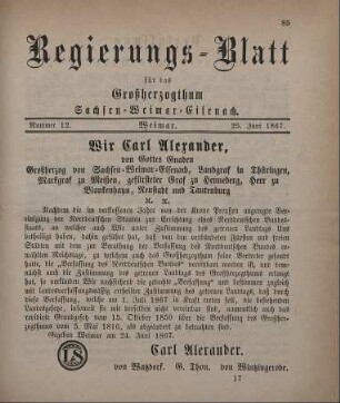Nr. 12 : 25. Juni 1867