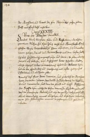 XXXIII. Von der Juristen Facultät.