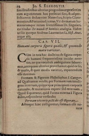 Cap. VII. Humani corporis figura qualis, & quomodo motu varietur
