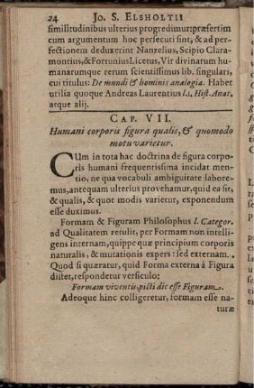 Cap. VII. Humani corporis figura qualis, & quomodo motu varietur