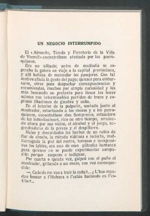 Un negocio interrrumpido