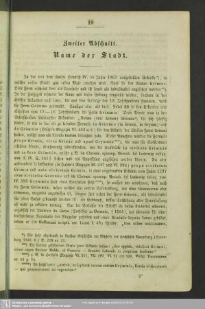 Zweiter Abschnitt. Name der Stadt