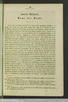Zweiter Abschnitt. Name der Stadt