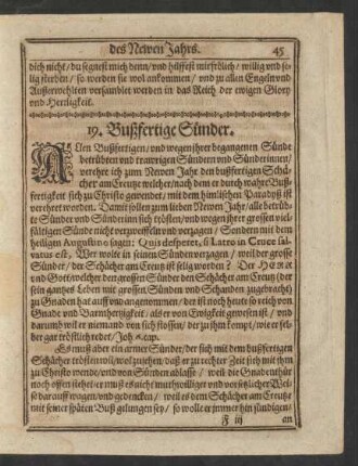 19. Bußfertige Sünder.