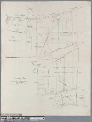 Situations-Plan der vor dem Zeitzer-, Windmühlen- und Hospital-Thore gelegenen Feldstücken und neuen Anbaue.