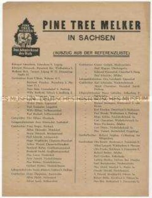 Kundenliste der Firma Pine Tree Milker