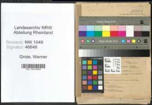 Entnazifizierung Werner Grote , geb. 27.02.1897 (Technischer Angestellter)