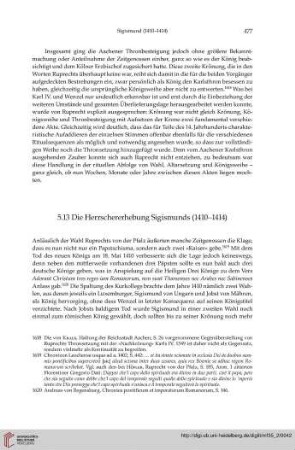 5.13 Die Herrschererhebung Sigismunds (1410-1414)