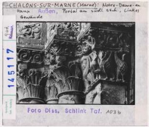 Chalons-sur-Marne: Notre-Dame-en-Vaux, südliches Seitenschiff, Portal, linkes Gewände