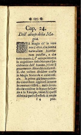 Cap. 24. Dell' abuso della Magia.