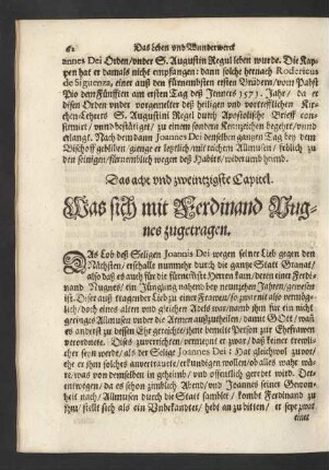 Das acht und zweintzigste Capitel. Was sich mit Ferdinand Nugnes zugetragen.