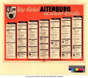 Originaltitel: Was bietet Altenburg in dieser Woche 26. Februar bis 4. März 1951