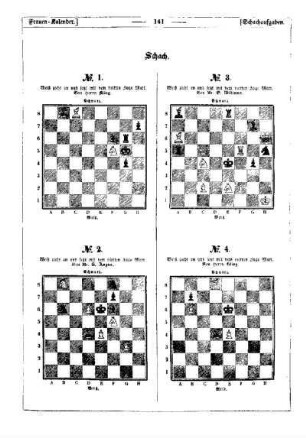 Schach : Haus- und Frauenkalender