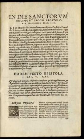 In Die Sanctorum Philippi Et Jacobi Apostolorum ...