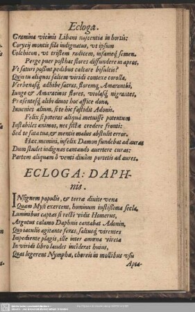 Ecloga: Daphnis