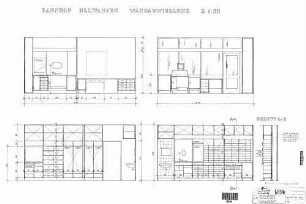 Ellwangen: Wandabwicklung Fahrkartenausgabe (vier Seiten) Empfangsgeb. Fka