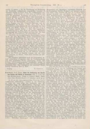 107-110 [Rezension] Overbeck, Franz, Ueber die Auffassung des Streits des Paulus mit Petrus in Antiochien (Gal. 2, 11 ff.) bei den Kirchenvätern