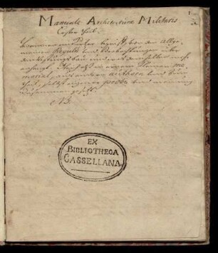 Manuale Architecturae Militaris, dt.
